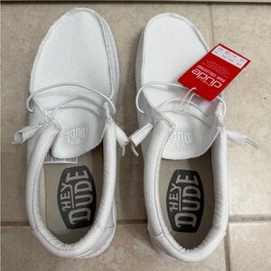 Hey Dude White Loafers & Slip-Ons